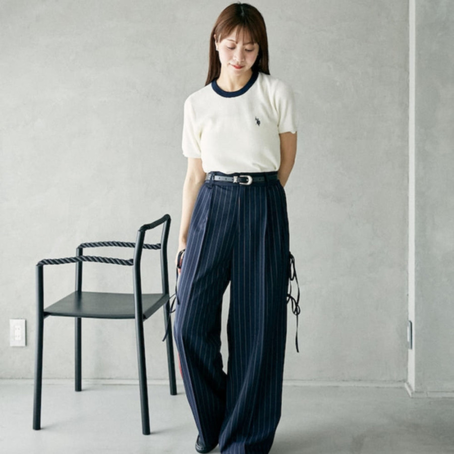 퍼블럭스 U.S. POLO ASSN. 유에스폴로에센 별주 칼라 배색 디자인 서머 니트 티셔츠 3컬러 3233291600002