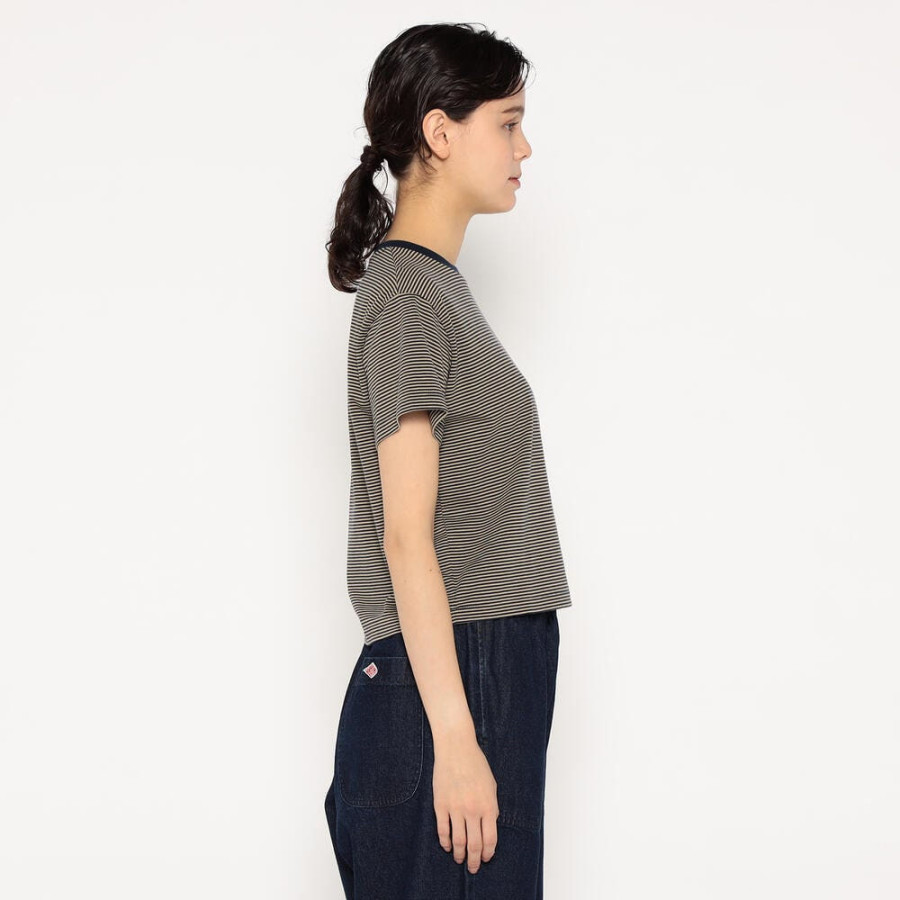 단톤 여성 세미 크롭 반소매 티셔츠 6컬러 DT-C0408 CVT-ST DNB251L103-0004