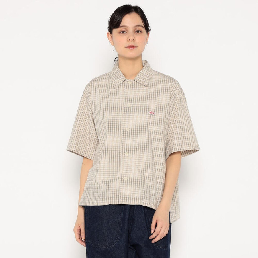 단톤 여성 코튼 팝린 반팔 플레이드 셔츠 3컬러 DT-B0223 CPP DNB251L104-0009