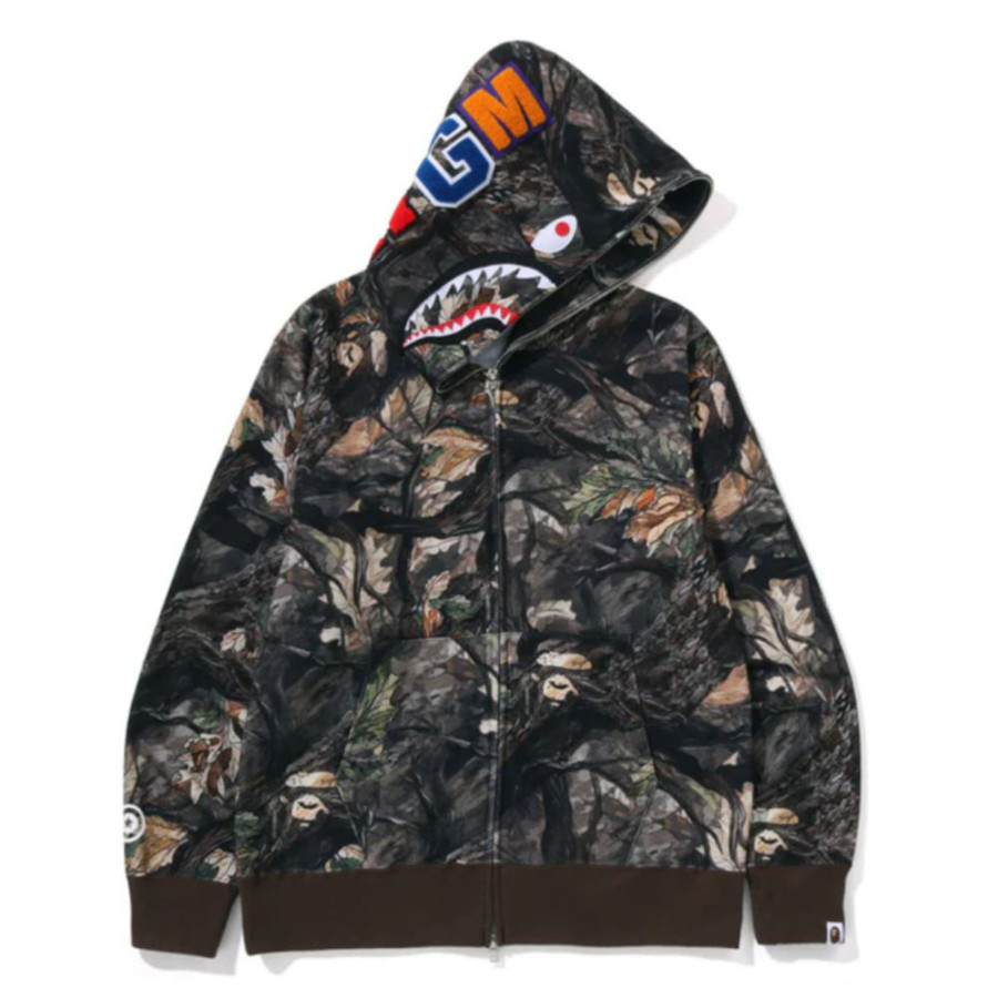 베이프 트리 엣지 카모 샤크 풀 지퍼 후드티 2컬러 1L80115002