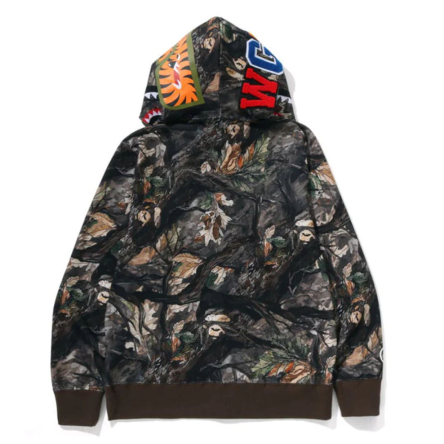 베이프 트리 엣지 카모 샤크 풀 지퍼 후드티 2컬러 1L80115002
