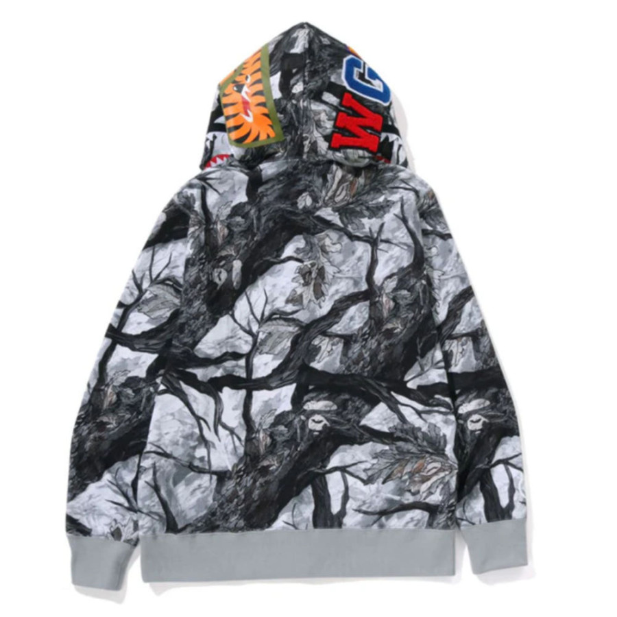 베이프 트리 엣지 카모 샤크 풀 지퍼 후드티 2컬러 1L80115002