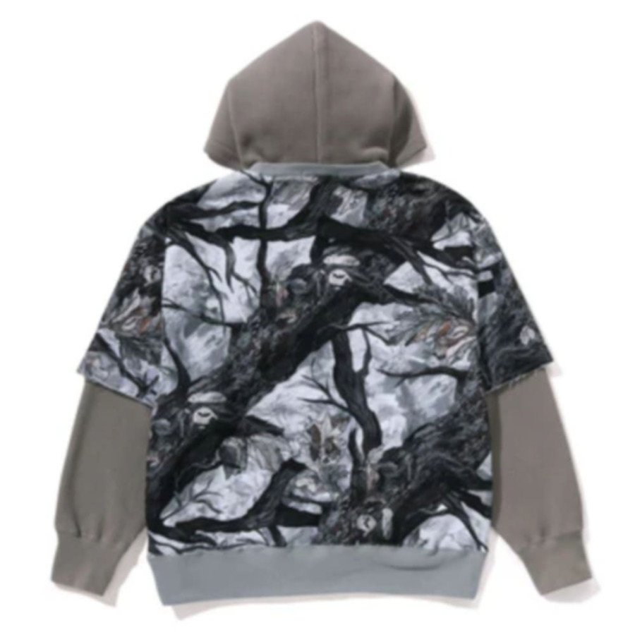 베이프 트리 엣지 카모 레이어드 풀오버 후드티 2컬러 1L80114003