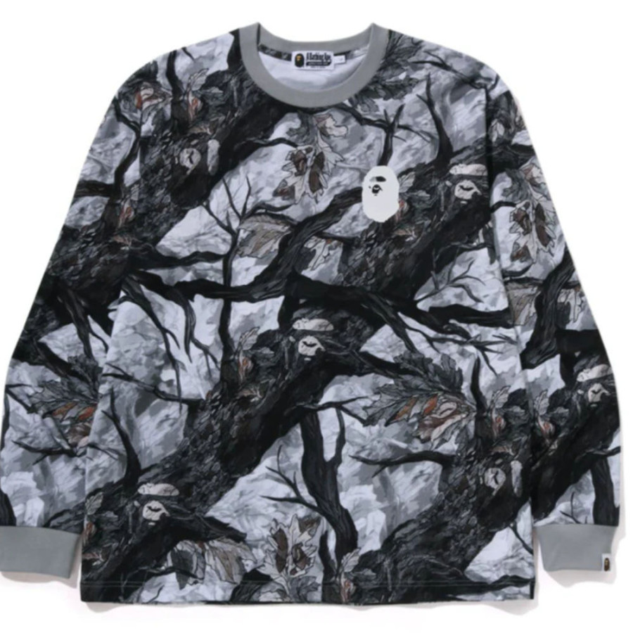 베이프 트리 엣지 카모 릴렉스핏 LS 티셔츠 2컬러 1L80111011