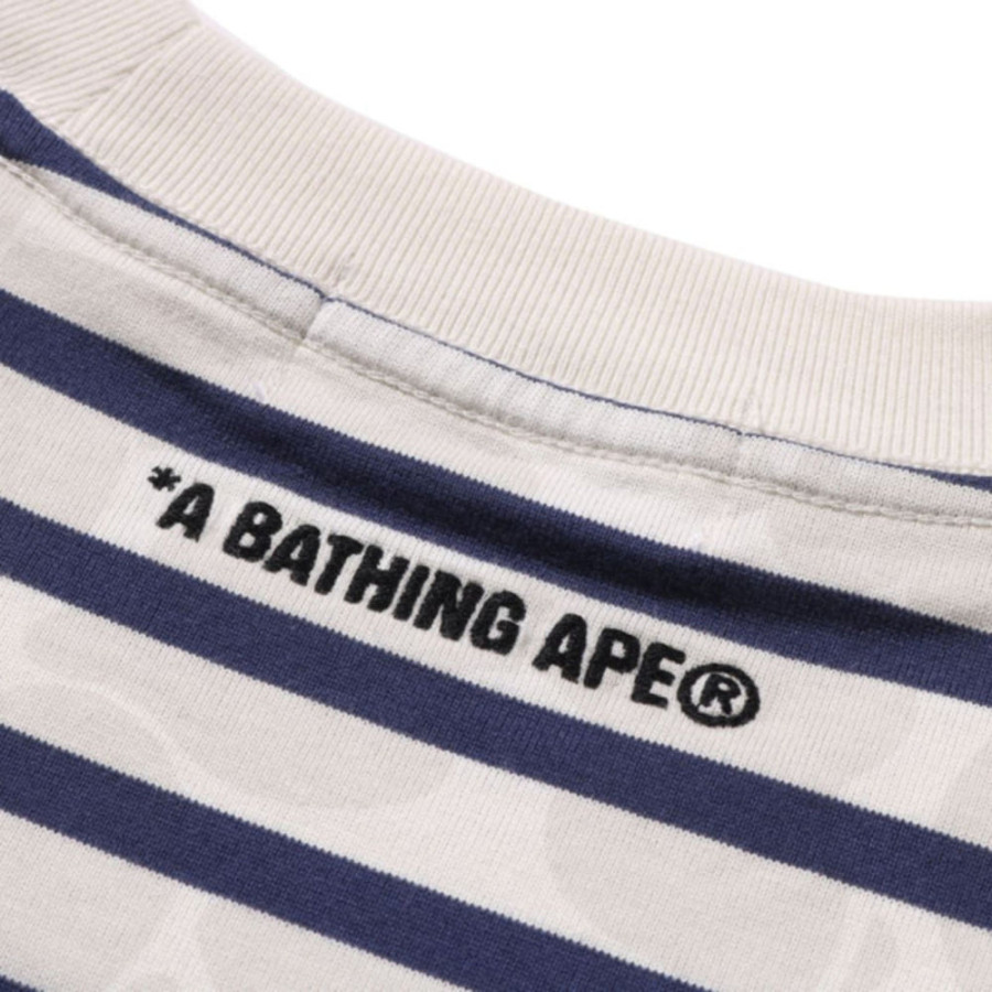 베이프 솔리드 카모 스트라이프 원 포인트 릴렉스핏 티셔츠 2컬러 1L80109305