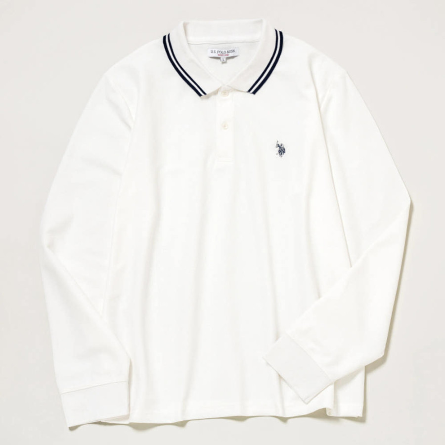 U.S. POLO ASSN. 유에스폴로에센 더블 호스맨 자수 긴소매 폴로 셔츠 4컬러 PLM52220