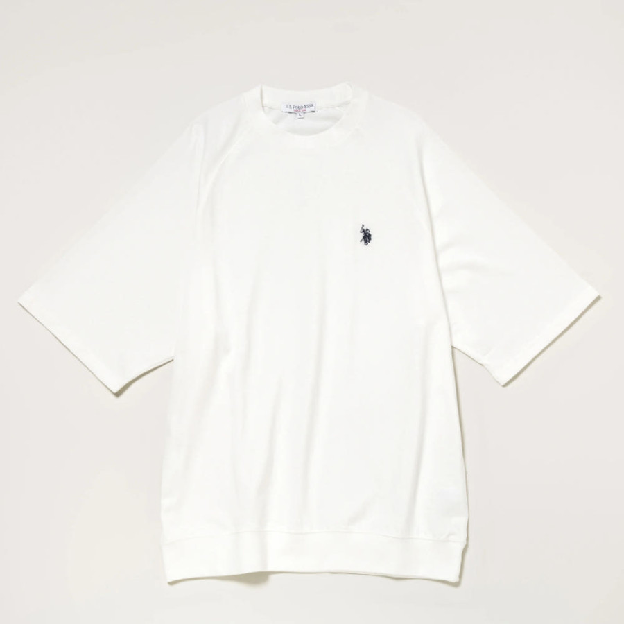 U.S. POLO ASSN. 유에스폴로에센 더블 호스맨 자수 나그랑 크루 반팔티 3컬러 PLM52210DQ