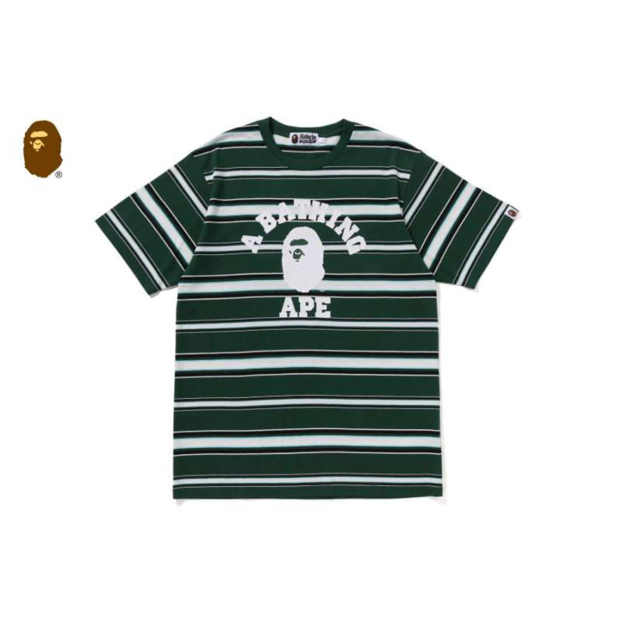 베이프 컬리지 스트라이프 반팔티 3컬러 1L30109006