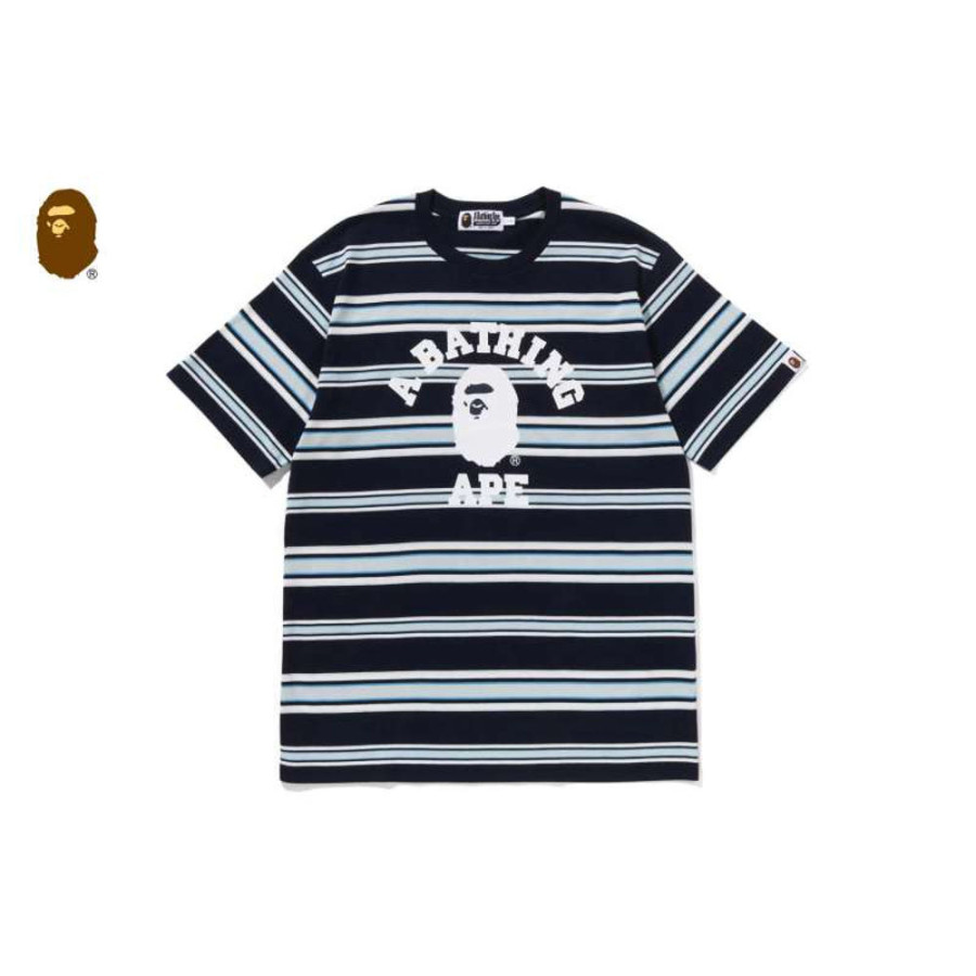 베이프 컬리지 스트라이프 반팔티 3컬러 1L30109006