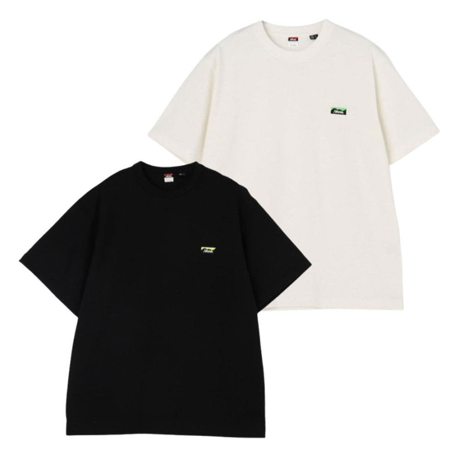 프릭스스토어 별주 난가 EH 박스로고 자수 레귤러핏 티셔츠 2컬러 1026328800006