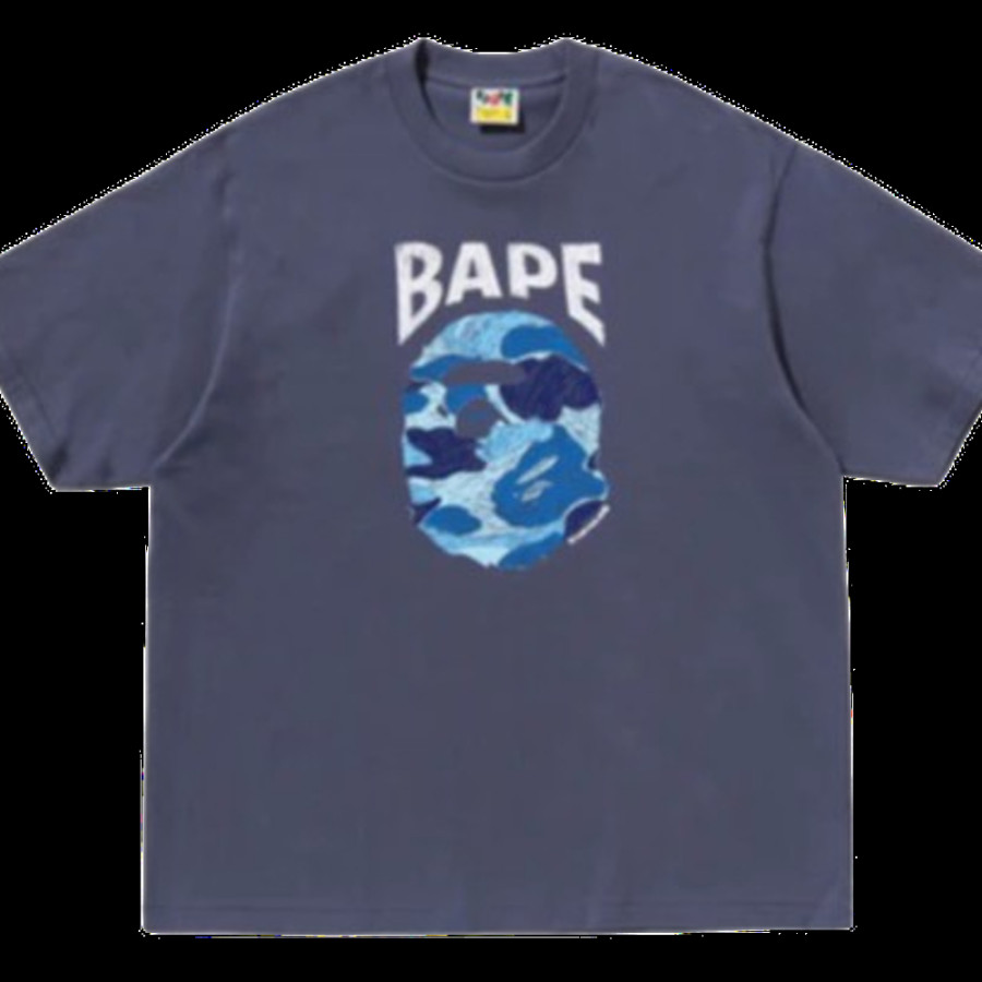 베이프 ABC 카모 핸드 드로우 에이프 헤드 릴렉스핏 티셔츠 3컬러 1L30110340