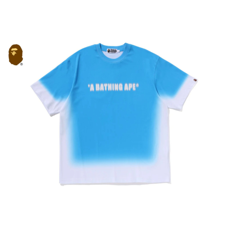 베이프 스프레이 프린트 베이씽 에이프 로고 릴렉스핏 반팔티 3컬러 1L30109347