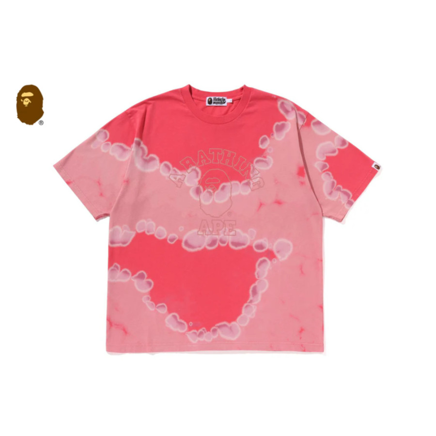 베이프 핸드 다이 컬리지 릴렉스핏 반팔티 3컬러 1L30109015