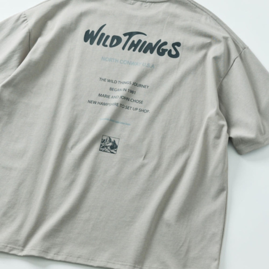 프릭스스토어 별주 WILD THINGS 빅 실루엣 로고 백 프린트 크루넥 티셔츠 4컬러 1226319600141