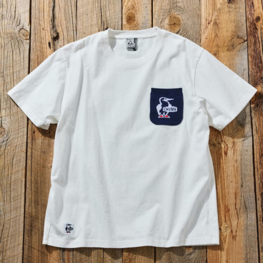 프릭스스토어 별주 CHUMS 부비버드 니트 포켓 크루넥 티셔츠 4컬러 1226180500650