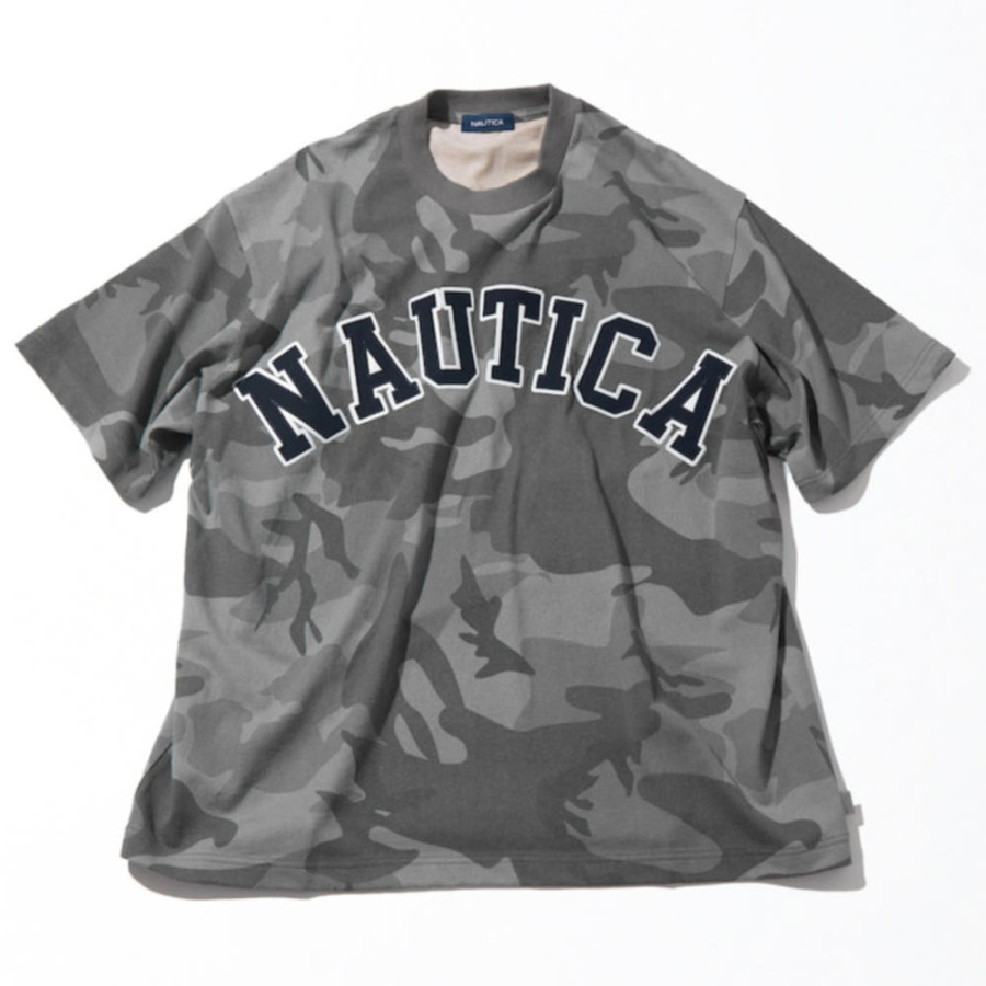 프릭스스토어 노티카 빅 실루엣 아치 로고 카모플라 무늬 크루넥 티셔츠 2컬러 1026207500199