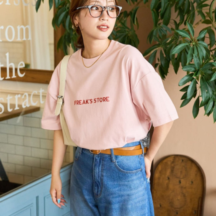 프릭스스토어 릴렉스핏 자수 로고 크루넥 티셔츠 3컬러 1226248902965