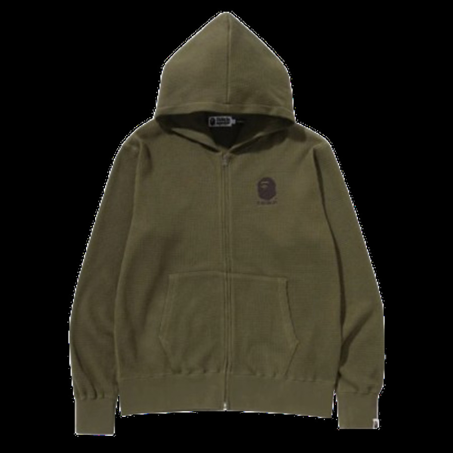 베이프 피그먼트 DYE 써멀 지퍼 후드티 2컬러 1L30115003