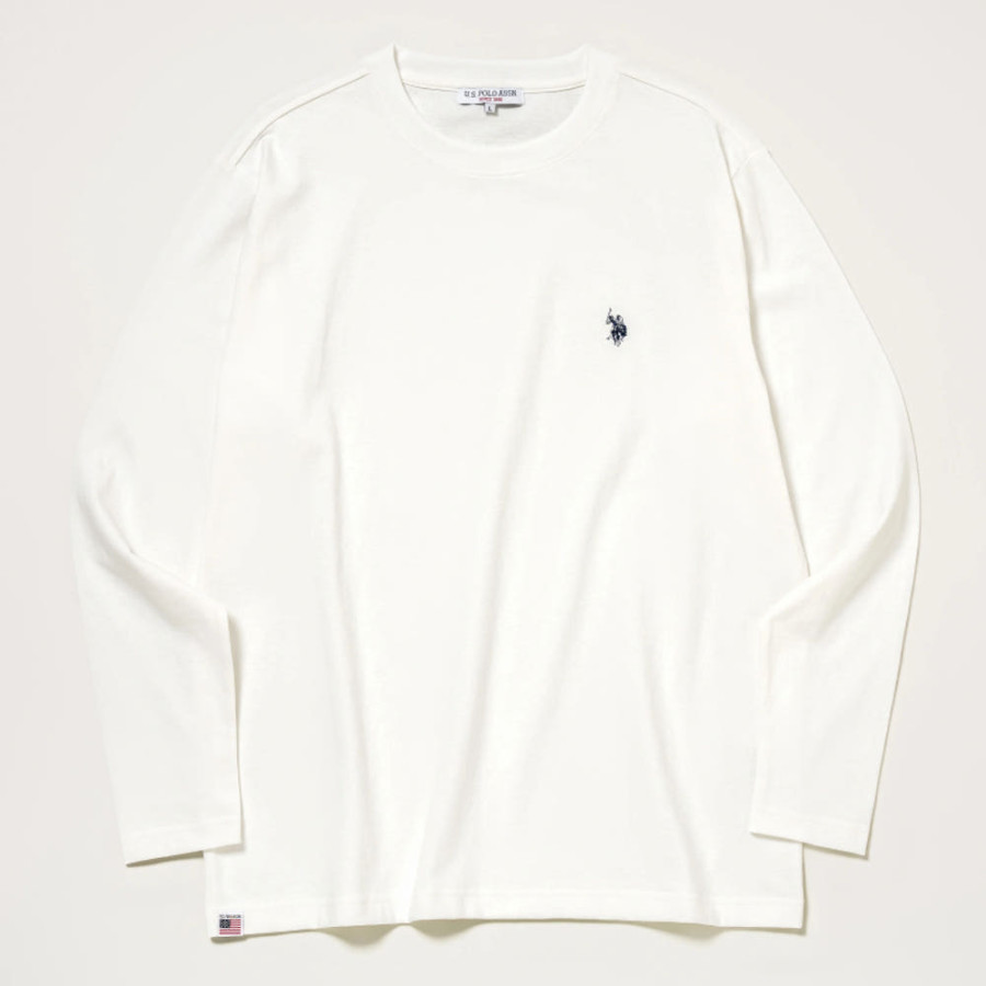 U.S. POLO ASSN. 유에스폴로에센 더블홀스맨 자수 긴팔티 4컬러 PLM52258