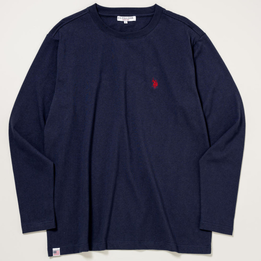 U.S. POLO ASSN. 유에스폴로에센 더블홀스맨 자수 긴팔티 4컬러 PLM52258