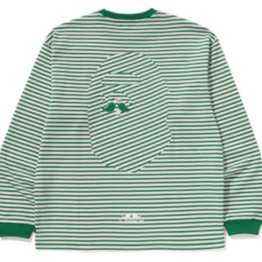 베이프 스트라이프 LS 프린트 티셔츠 2컬러 7L30111303