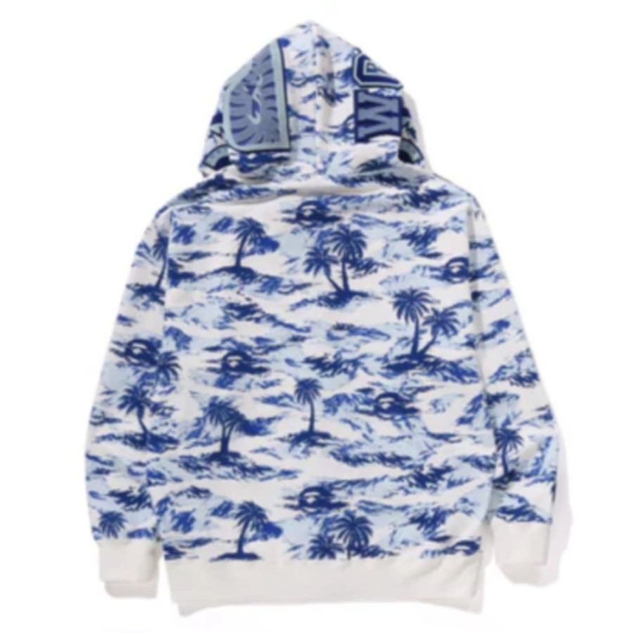 베이프 팜트리 카모 릴렉스 핏 샤크 풀 지퍼 후드 3컬러 1L30115313