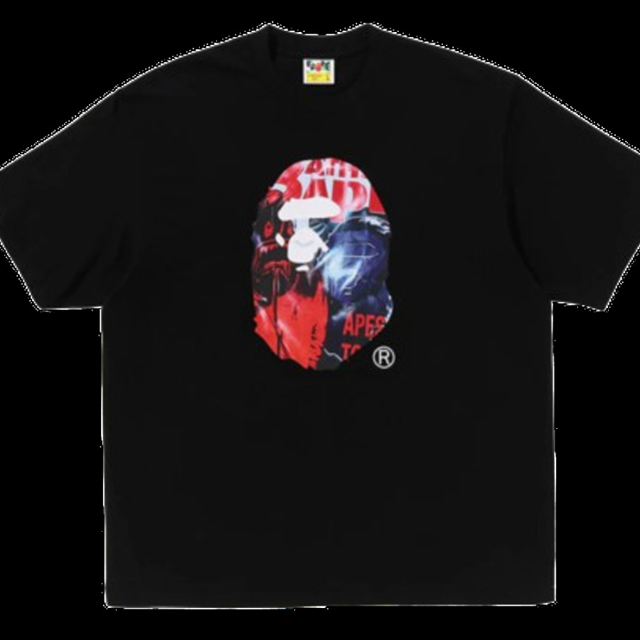 베이프 포토 프린트 에이프 헤드 릴렉스핏 티셔츠 2컬러 1L30110333