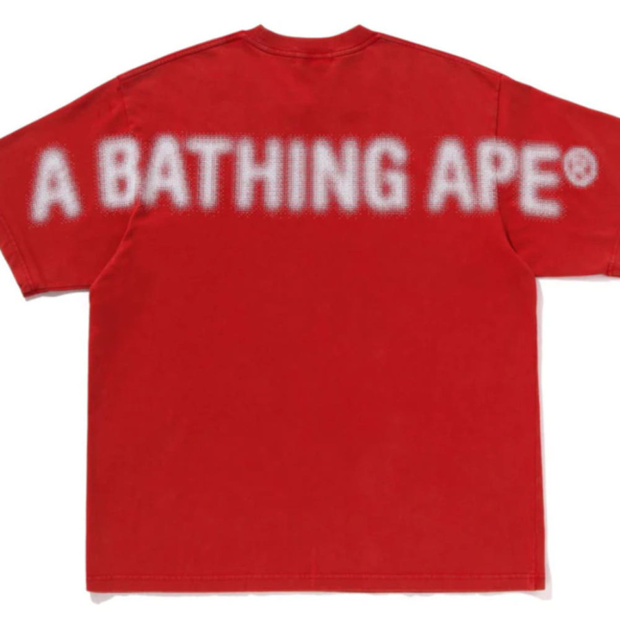 베이프 피그먼트 프린트 에이프 헤드 릴렉스 핏 티셔츠 3컬러 1L30109307