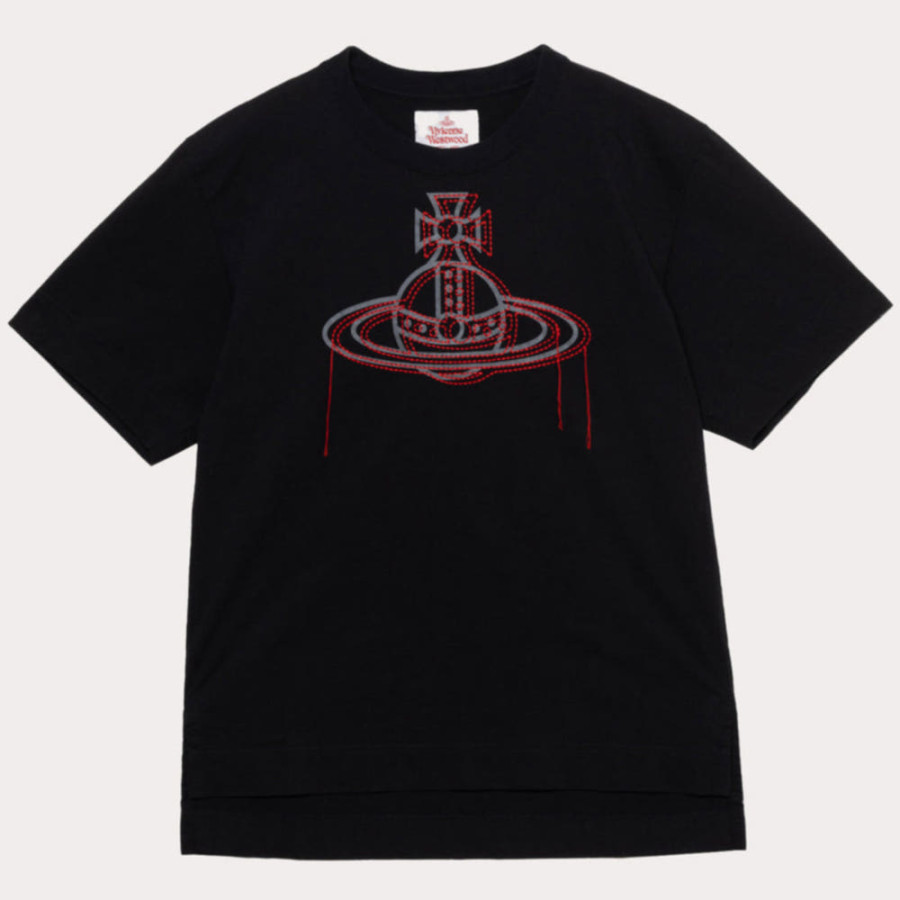 비비안웨스트우드 코튼 오프 스티치 ORB 자수 보이즈 티셔츠 3컬러 1612351019