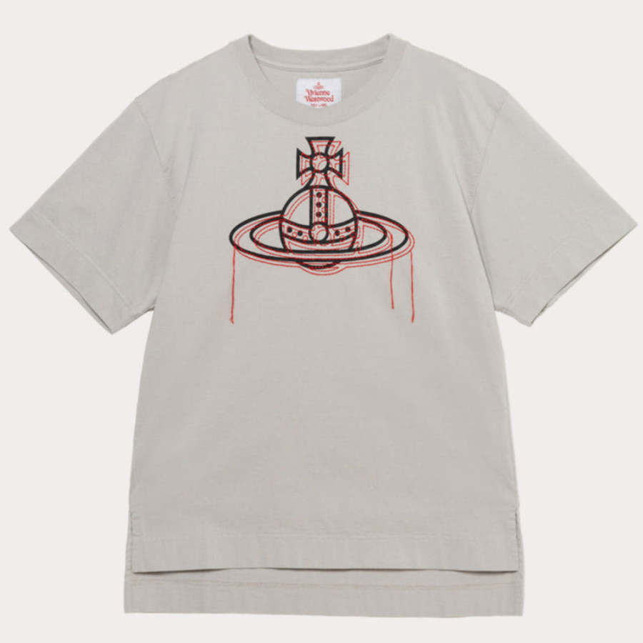 비비안웨스트우드 코튼 오프 스티치 ORB 자수 보이즈 티셔츠 3컬러 1612351019