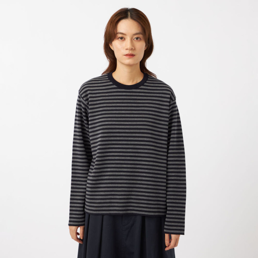 나나미카 X 바토너 32G 스무스 울 크루넥 티셔츠 2컬러 O24FJ017