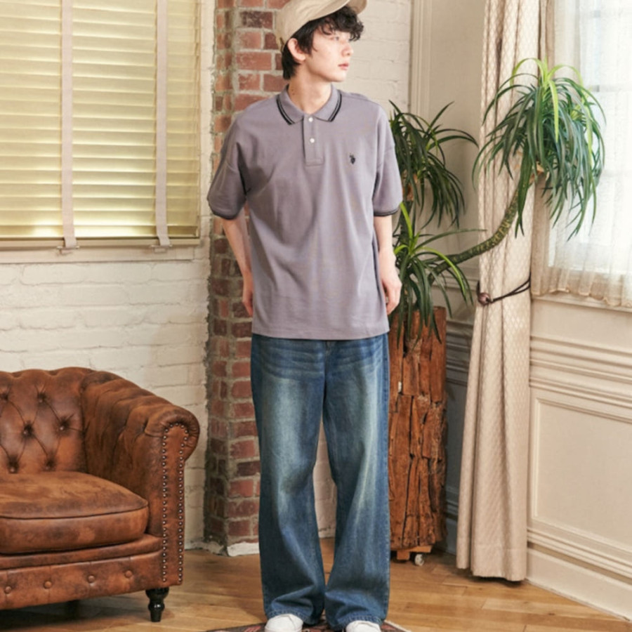 퍼블럭스 U.S. POLO ASSN. 유에스폴로에센 별주 카노코 라인 폴로 셔츠 5컬러 3127291600007