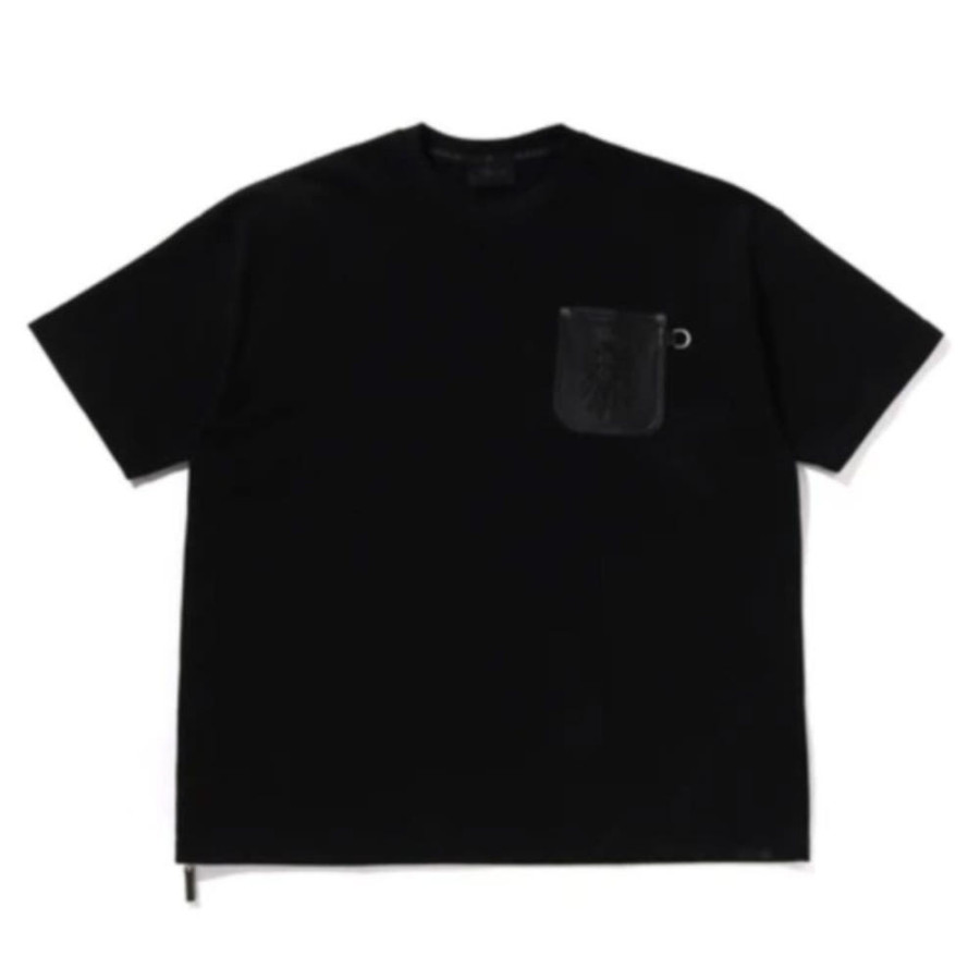 베이프 블랙 사이드 지퍼 포켓 반팔티 블랙 1L30109323