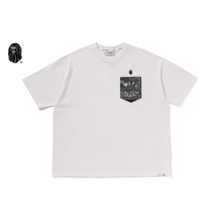 베이프 블랙 페이즐리 포켓 반팔티 2 3컬러 1L30109322