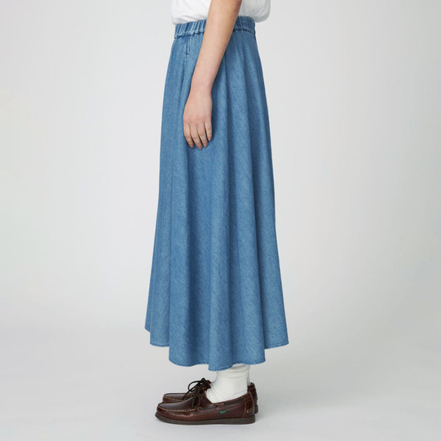 나나미카 여성 라이트 데님 서큘러 스커트 2컬러 S25SE088