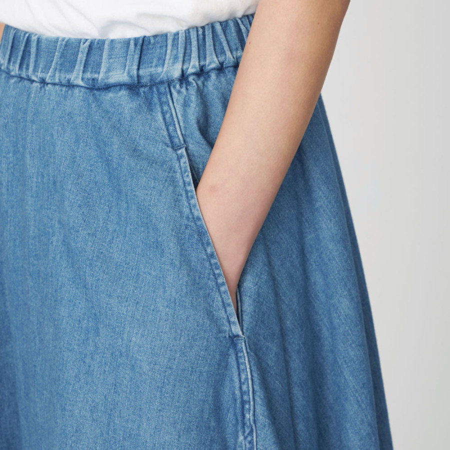 나나미카 여성 라이트 데님 서큘러 스커트 2컬러 S25SE088