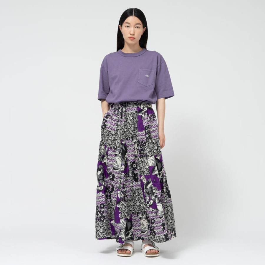 노스페이스 퍼플라벨 플라워 프린트 필드 레이어드 스커트 2컬러 N25SE072