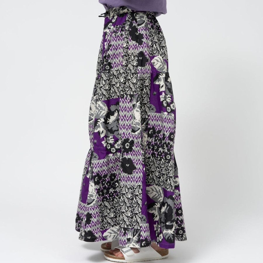 노스페이스 퍼플라벨 플라워 프린트 필드 레이어드 스커트 2컬러 N25SE072