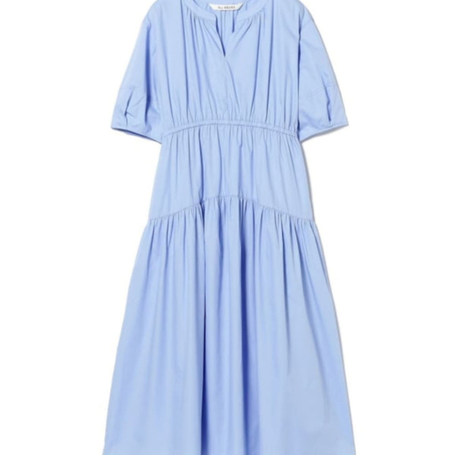 레이 빔즈 랜턴 슬리브 개더 원피스 3컬러 61-26-1240-111