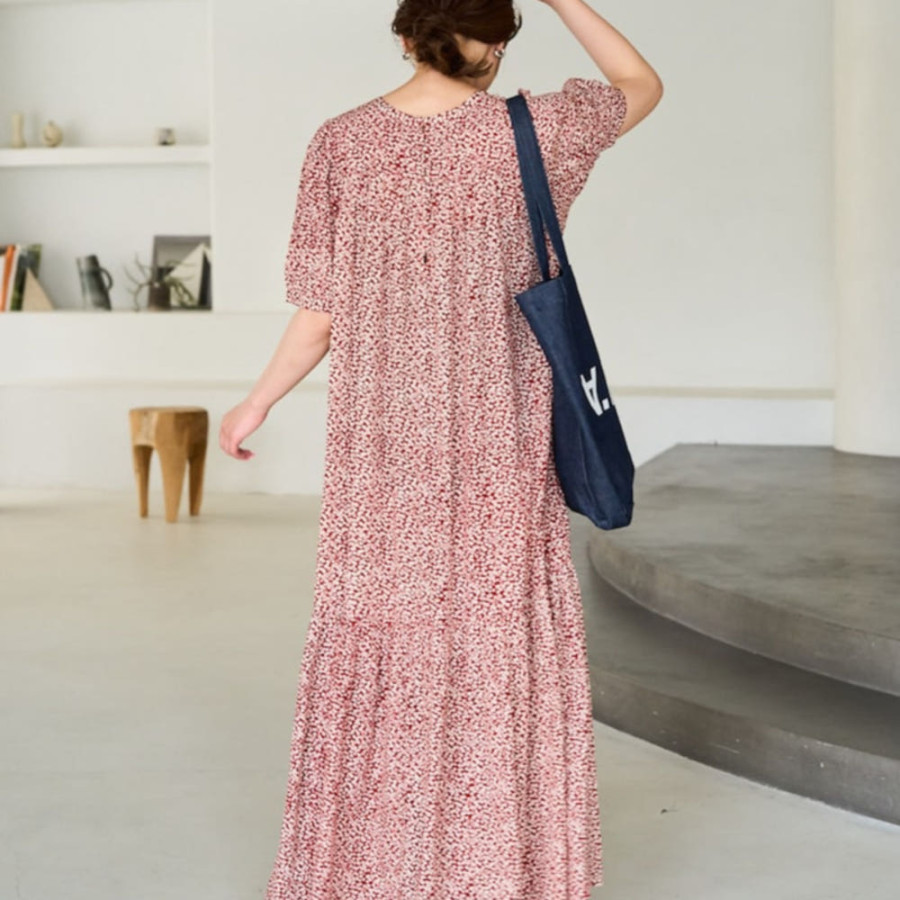 프릭스스토어 꽃무늬 맥시 반팔 원피스 4컬러 1314248900875