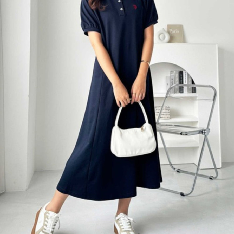 U.S. POLO ASSN. 유에스폴로에센 별주 GeeRA 폴로 카라 원피스 3컬러 208785