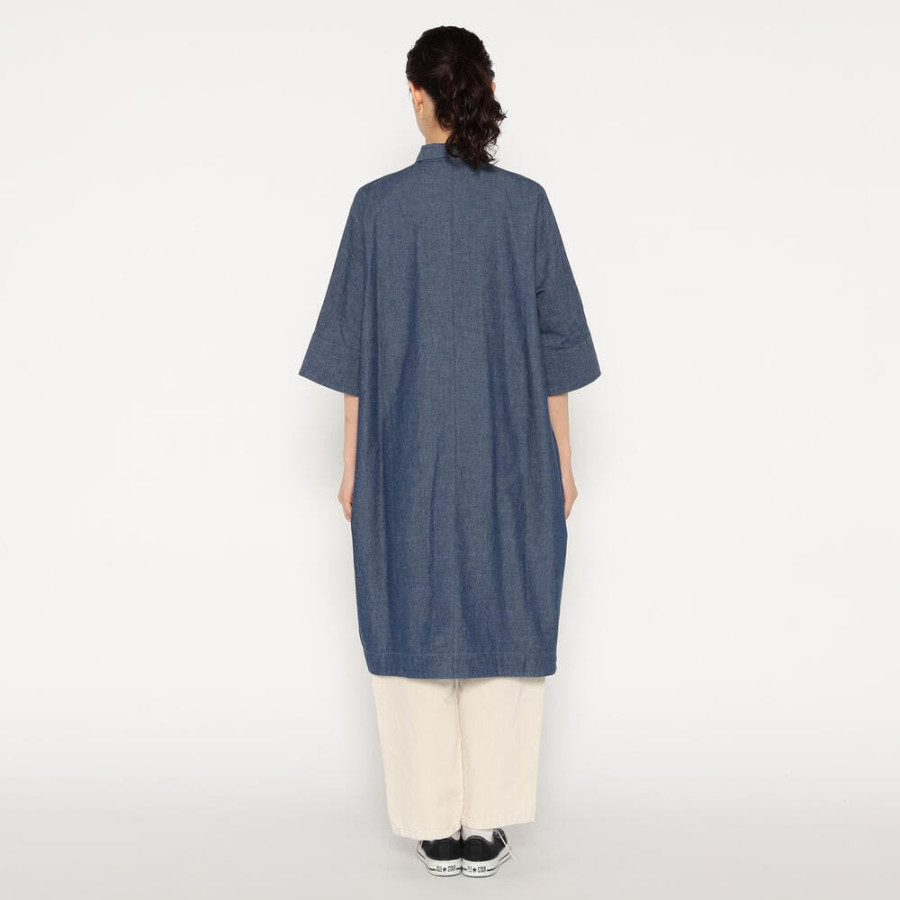 단톤 여성 코튼 샴브레이 워크 드레스 셔츠 2컬러 DT-G0091 SCA DNB251L203-0006