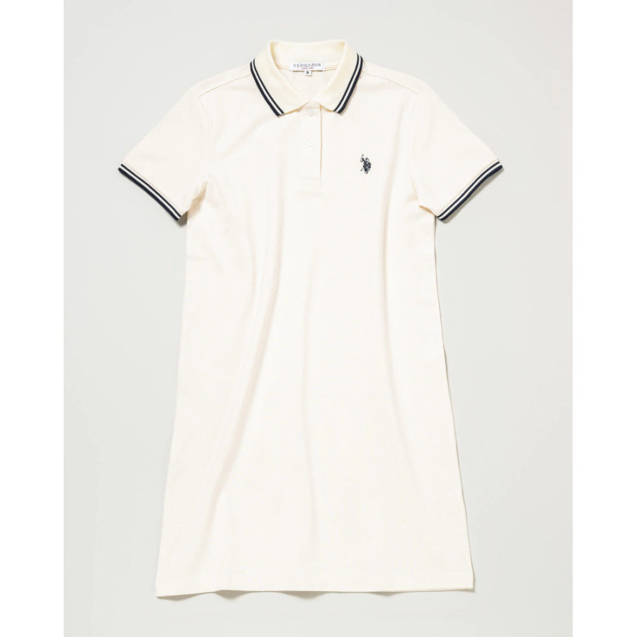 U.S. POLO ASSN. 유에스폴로에센 배색 폴로 원피스 더블홀스맨 자수 3컬러 PLL51101