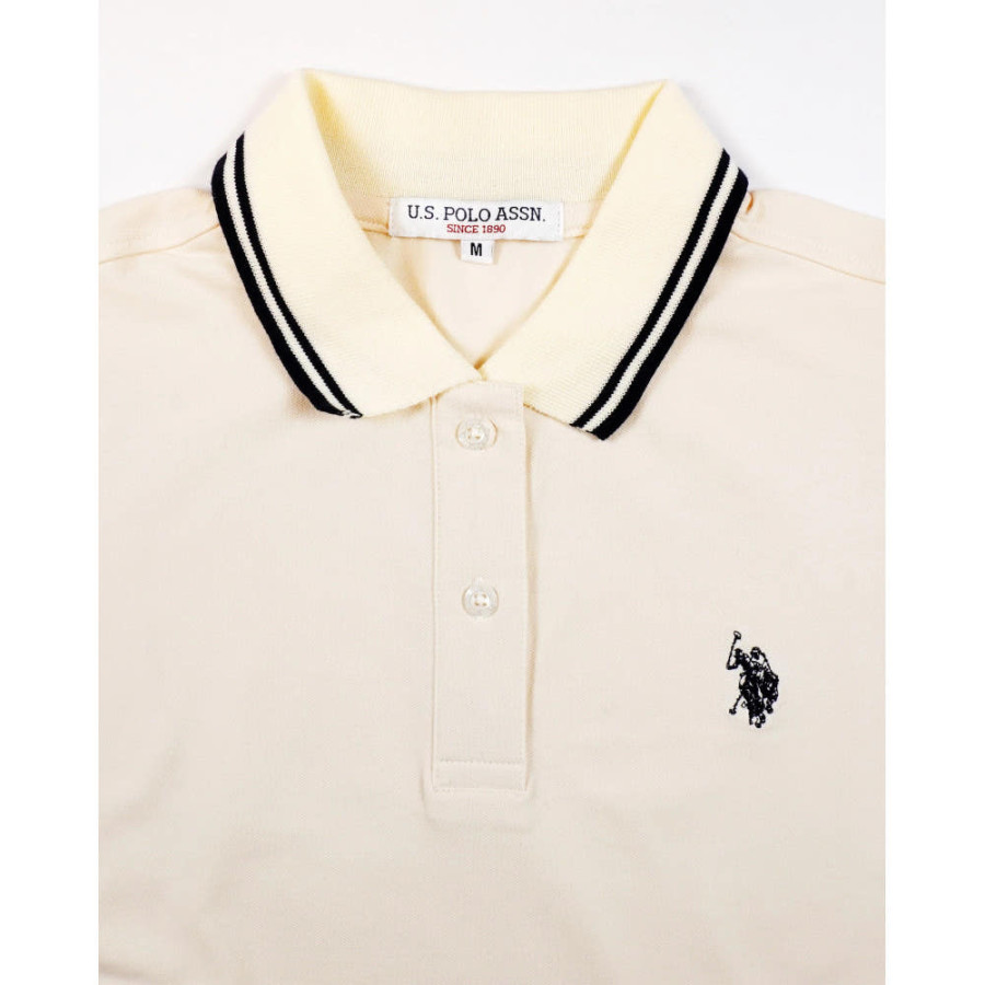 U.S. POLO ASSN. 유에스폴로에센 배색 폴로 원피스 더블홀스맨 자수 3컬러 PLL51101