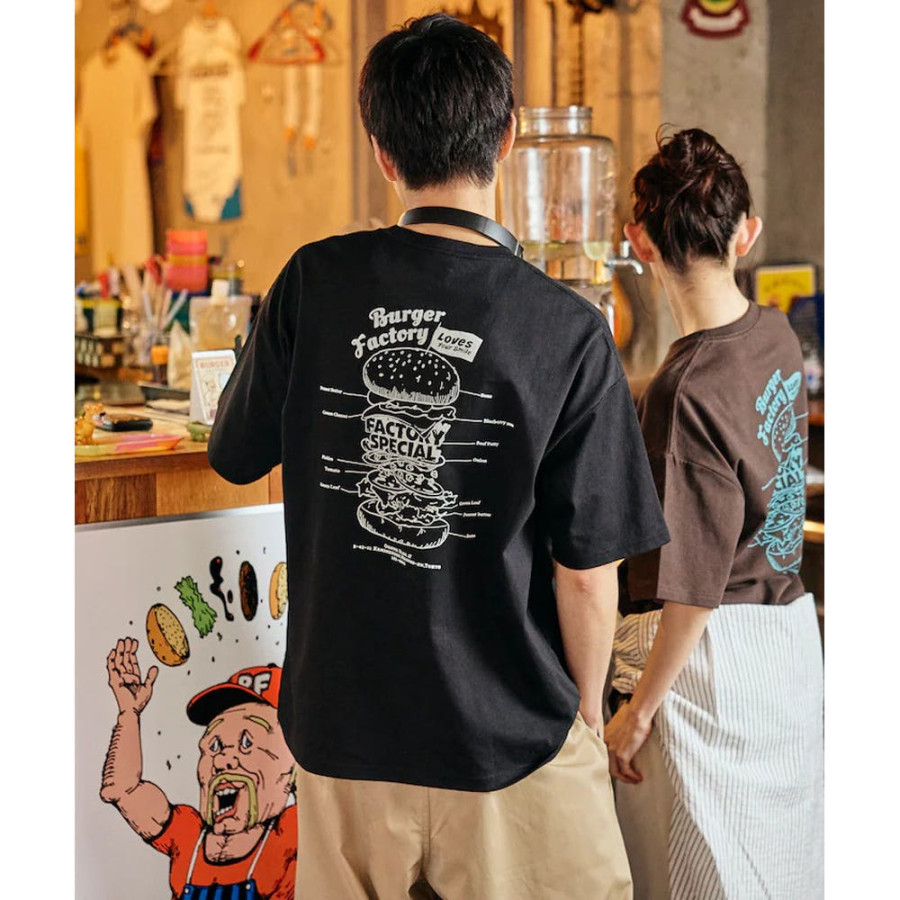 프릭스스토어 버거팩토리 별주 빅실루엣 백프린트 크루넥 반팔 티셔츠 5컬러 1226248902987