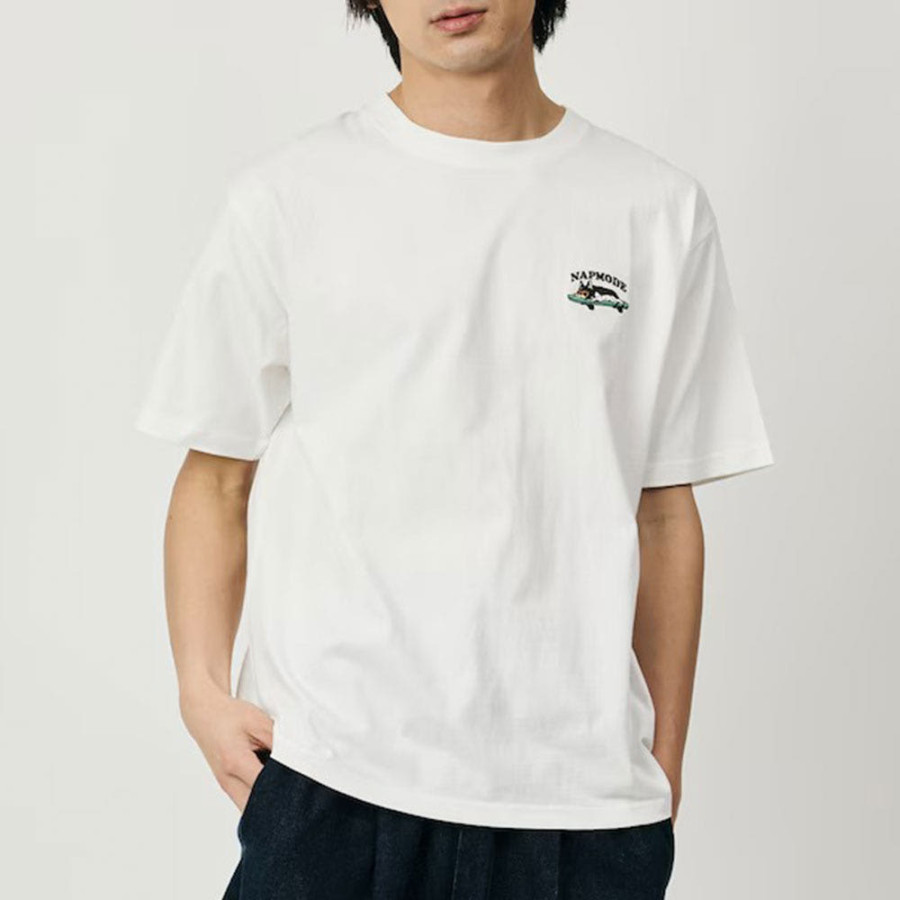 프릭스스토어 릴랙스핏 원포인트 동물 자수 크루넥 티셔츠 4컬러 1226248903008