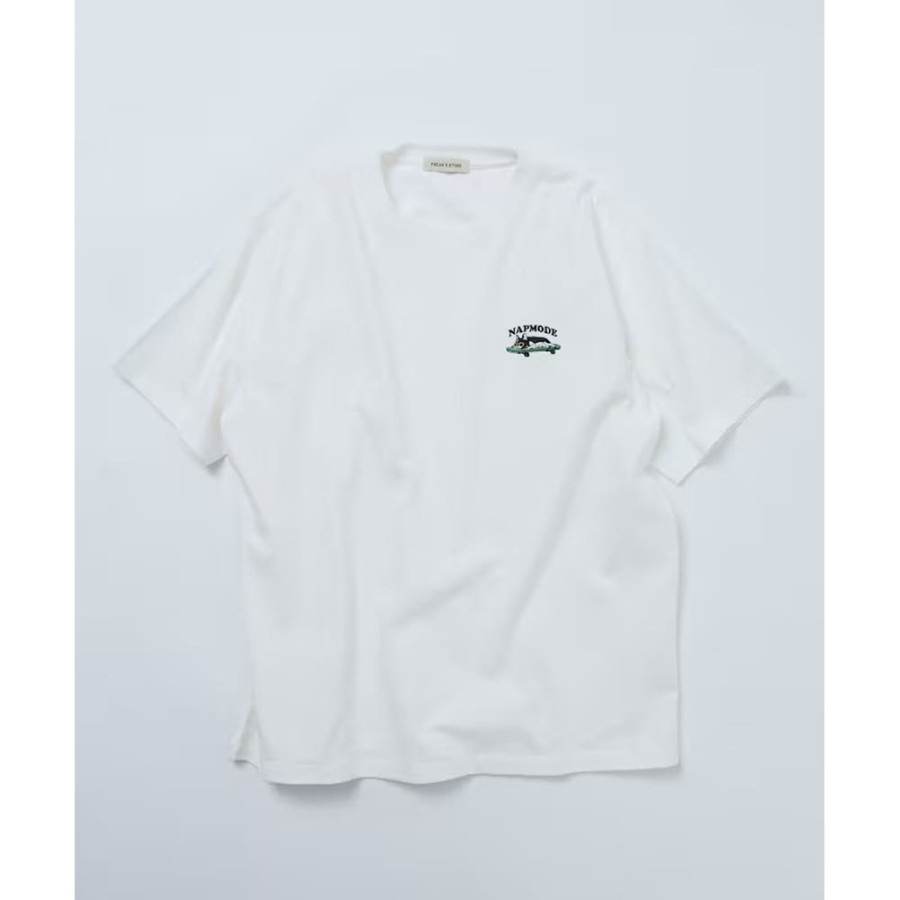 프릭스스토어 릴랙스핏 원포인트 동물 자수 크루넥 티셔츠 4컬러 1226248903008