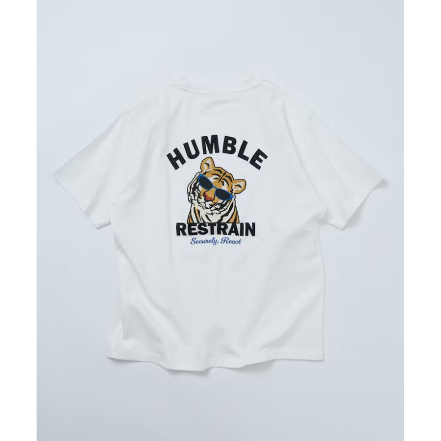 프릭스스토어 빅실루엣 디자인 백 자수 크루넥 티셔츠 TIGER 4컬러 1226248903004