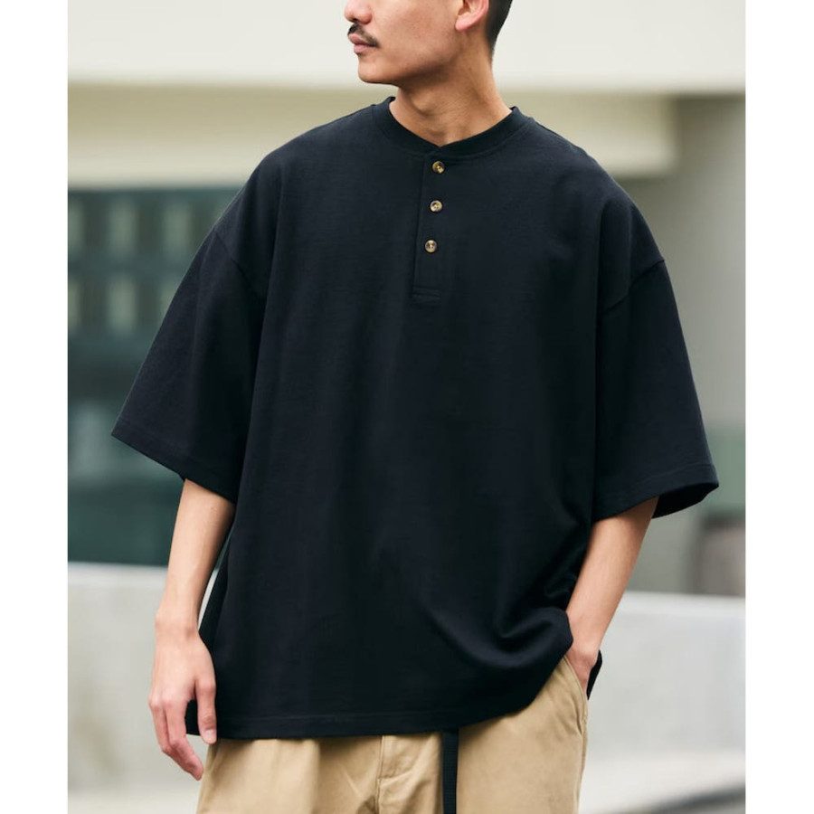 프릭스스토어 9온스 헤비웨이트 빅 실루엣 헨리넥 티셔츠 7컬러 1227248900491