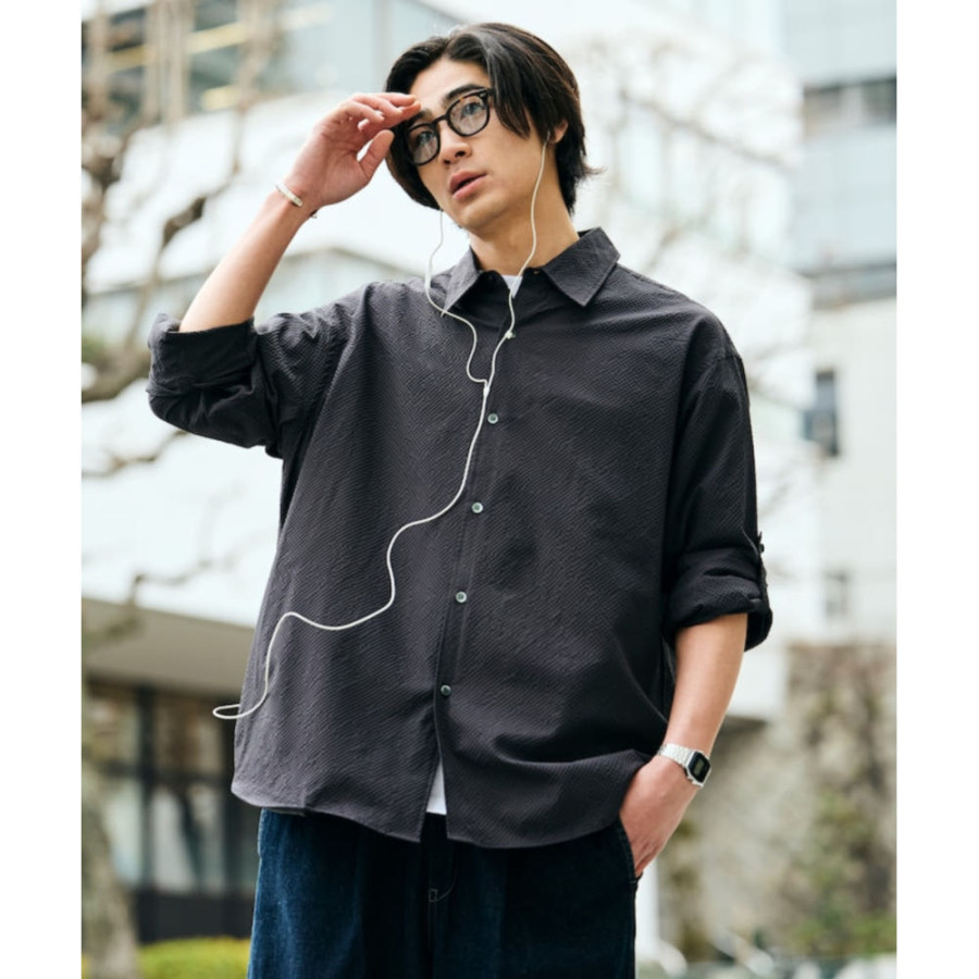 프릭스스토어 에어라이드 릴렉스핏 포켓터블 2WAY 롤업 시어 사커 셔츠 4컬러 1201248900297